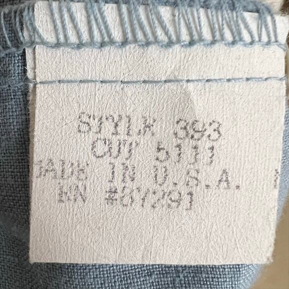 Vintage Johnny Was Light Blue Linen Sleeveless Embroidered Maxi Dress Large - Picture 9 of 10